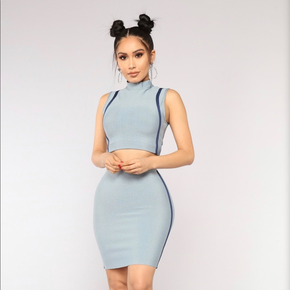 Blue Top and Skirt Set - Picture 1 of 2